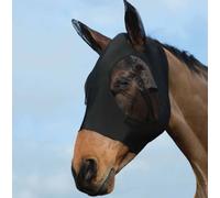 Weatherbeeta masque anti-mouches stretch avec protection des oreilles - black/black