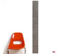 Weathered Gray Tableau de croissance en bois avec règle de vieille école | Pouces et centimètres Wide Weathered Gray