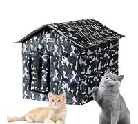 Weatherproof Cat Shelter, Detachable Cat Bed, Sunproof Cat Cushion Bed, Outdoor Cat Shelter, Cat Shelter for Garages, Porch Cat House, Balcony Cat Bed, Backyard Cat Shelter,