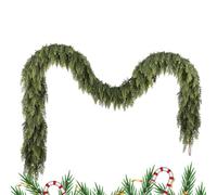 Weatherproof Christmas Decorations | Cedar Garland Realistic,Thickness Winter Door Cedar Pine Garland For Living Room Porches Wall Garden Fireplace Mantle