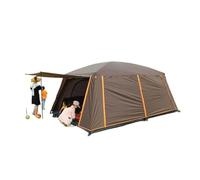 Weatherproof Full Cover Tent Top for 5-8 Person Tents Protects from The Elements,Only, Not Including(Coffee 380x260x195cm)