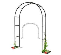Weatherproof Metal Garden Arch - Galvanized Rose Trellis for Weddings Parties & Events - 200x230cm Decorative Garden Structure for Climbing Plants & Floral Displays