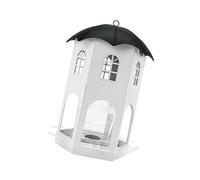 Weatherproof Outdoor Bird Feeder Heavy Duty Castles Elevated Large Tray | Easy Fill Hanging Backyard Decors Heavy Duty Metal Bird Feeder