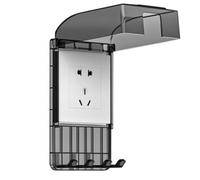 Weatherproof Outlet Cover - Outdoor Plug Shield, 6.42x3.9x1.42 Inch Adhesive Receptacle Protector with Integrated Storage Hook, Exterior Electrical Box, Waterproof Wall Guard, Socket Lid for Outdoor
