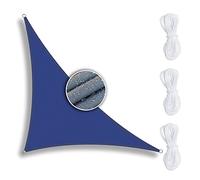 WeatherResint Bâche triangulaire Bleu roi e3 x 4 x 5 m anti-UV 90 % indéchirable pour piscine et terrasse.