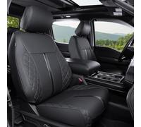 WeatherWard Housses de siège pour Ford F150 2015-2023 2024, Housses de siège de Camion pour Ford F150 Accessoires SuperCrew/CrewCab (XL/XLT) Noir, Ensemble Complet