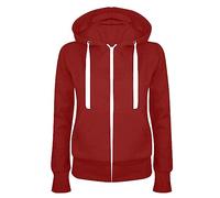 Weats à Capuche Veste de survêtement pour Femme avec Fermeture éclair intégrale Femme Sweat à Capuche Zippé Sweatshirt Manches Longues Veste Outwear avec Poches Sweatshirt Couleur Unie Vêtements