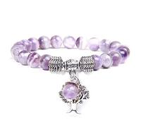 WEAV Arbre De Vie Pendentif Bracelet Guérison Naturelle Reiki Pierre Perles Bracelets Pour Femmes Hommes Améthystes Lave Lapis Lazuli Bijoux Cadeau