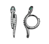 WEAV Boucles d'oreilles Serpent 3D en Argent Sterling 925 pour Femmes Boucles d'oreille Serpent Zircon Brillant Déclaration Bijoux Fins Cadeau De Fête