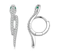 WEAV Boucles d'oreilles Serpent 3D en Argent Sterling 925 pour Femmes Boucles d'oreille Serpent Zircon Brillant Déclaration Bijoux Fins Cadeau De Fête