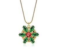 WEAV Valily Anastasia Collier Emeraude Pierre Fleur Collier Perdu Princesse Inspiré Pendentif Collier pour Femme
