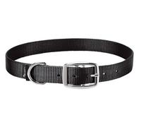 Weaver Collier en Cuir de chèvre, Noir, Small