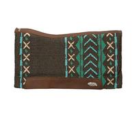 Weaver Leather 35-9337-X1 Synergy Tapis de Selle en Mousse EVA profilé - Doublure orthopédique en Feutre, Anthracite/Turquoise Unisexe, 33" x 38"