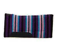 Weaver Leather Acrylic Saddle Pad, Contoured Tapis de Selle Unisexe, Rayures Rose/Violettes, W32/L32