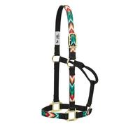Weaver Leather Chevron Licol de Cheval Non réglable en Nylon Noir/Multicolore Taille S