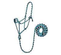 Weaver Leather Corde tressée Hltr W/LD, tu/Br/TN Dos Nu Unisexe, Turquoise/Marron/Brun Clair, Average Horse