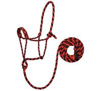 Weaver Leather Corde tressée Hltr W/Plomb, RD Licol pour Cheval Unisexe, Rouge/Noir, Average Horse
