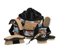 Weaver Leather Kit de toilettage pour cheval, 7 pièces avec sac fourre-tout, soins équins, équipement de salle de bain, fournitures de toilettage pour chevaux