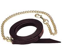 Weaver Leather Laisse pour Cheval monocouche avec chaîne en Acajou, 2,5 x 1,8 m avec chaîne de 61 cm