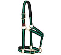 Weaver Leather Licol rembourré réglable pour Le Menton et la Gorge, 2,5 cm, pour Cheval de Trait Moyen ou Yearling, Rayures Vertes