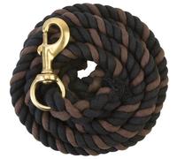 Weaver Leather Longe en Coton, Noir/Chocolat, 1,6 cm x 3 m