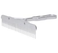 Weaver-Leather Peigne de préparation FLUFFER avec manche en aluminium et dents en acier inoxydable