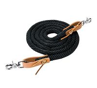 Weaver Leather Rêne en Poly Corde, 0,95 cm x 2,4 m, Noir