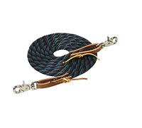 Weaver Leather Rêne en Poly Corde, 0,95 cm x 2,4 m, Noir/Bleu/Marron (Midnight Sky/Wildflower/Spruce Ridge)