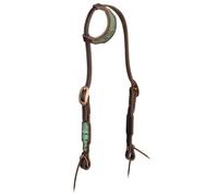 Weaver Leather Serre-tête unique en crocodile turquoise