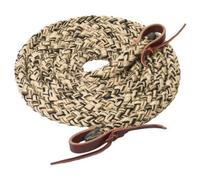 Weaver Leather Silvertip Rêne de Corde tressée Creuse, 1,5 cm x 2,4 m, Brun Clair/Noir/Marron