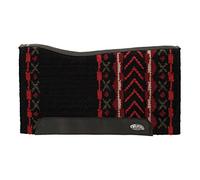 Weaver Leather Synergy Contoured Performance Saddle Pad Tapis de Selle Unisexe, Mojave-Argile Noir/Rouge, 33" L x 38" W