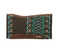 Weaver Leather Synergy Natural Fit Performance Saddle Pad Tapis de Selle Mixte, Mojave-Anthracite/Turquoise, 84 x 97 x 3 cm (L x W x H)