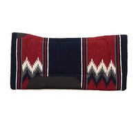 Weaver Leather Tampon Acrylique Contrd 32x32, bu/NV Tapis de Selle Unisexe, Bordeaux/Bleu Marine, 32" L x 32" W-1" Thick