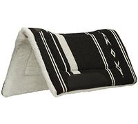 Weaver Leather Tapis de Selle profilé en Acrylique doublé Polaire, Noir/Gris, 81,3 x 81,3 cm