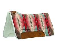 Weaver Leather 32x32 AP Cut-Back S/Pad, H9 Tapis de Selle Mixte, Rouge/Turquoise, 30" X 30"