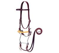 Weaver Leather Weaver Equine Browband Hackamore Bridle Bridle en Cuir pour Adulte Bordeaux