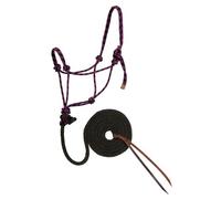 Weaver - Licou en Corde avec Diamant en Cuir et Laisse, 35-7800-R4, Violet/Noir.