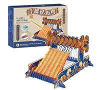 Weaving Kit Toys - Potholder Loops Crafts for Kids, Complete Looms Weaving Art Supplies, DIY Skill Building Set, Multi-Functional Crafting Studio for Making Pet Scarves Coasters Mobile Phone Bags Cup