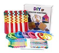 Weaving Loops - Colorful Craft Loop Kit, 8 Rainbow Shades DIY Art Set, Educational Activity Bands, Creative Skill Building Toy Kit For Beginners | Kids Children Girls Teens Art Craft Beginners