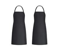 Weavric Grand tablier de bistrot unisexe avec longues cravates, pour homme et femme, chef, cuisine, artisanat, barbecue, dessin, 81,3 x 71,1 cm, noir, 0pocket