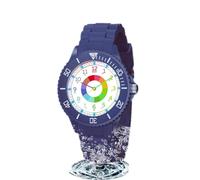 WeaxiTex Montre Bracelet Éducative pour Enfants,Montre pour Enfants Fille Garçon,Montre Analogique la Lunette tournante avec Exercices,Facile d’Apprendre à Lire,3ATM Etanche,Full HD 1080P Home
