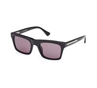 WEB Eyewear, Homme, Accessoires, Noir, Taille: 52 MM Lunettes de Soleil Homme Rectangulaire Noir Brillant