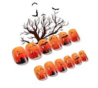 Web Halloween Wear Length Fashion Manucure Faux Ongles Gagnez du temps Porter Press On Enfant Adulte Court Carré Couverture Complète Press On