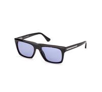 Web Homme WE0350 56V Lunettes de soleil Acétate Havane Bleu Carré Normale
