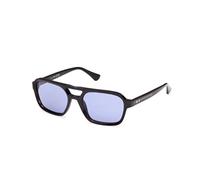 Web Homme WE0376 56V Lunettes de soleil Acétate Havane Bleu Carré Normale