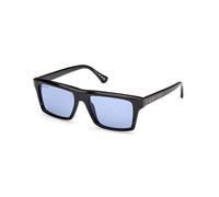 Web Homme WE0383 56V Lunettes de soleil Acétate Havane Bleu Carré Normale