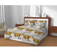 Web Linen Housse de Couette Simple 100% Coton Motif Vintage
