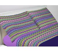 Web Linen Lot de 2 taies d'oreiller 100% Coton avec Boutons latéraux 132,1 x 213,3 cm, Motif Baie, Lilas