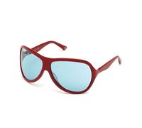 Web - Lunettes de soleil pour dames WE0290- forme de papillon, couleur rouge brillant , verres de couleur bleu..,