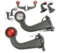 Web Truck 2 x LED caoutchouc feu de gabarit latéral 12V 24V avec homologation E feu de position voiture camion caravane voiture lampe lumière blanc rouge angulaire long